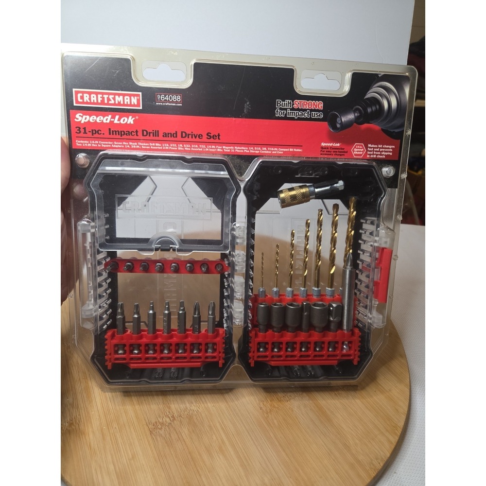 Craftsman Speed-Lok 31-Pc Impact Drill & Drive Set 964088 Vintage USA NEW NOS